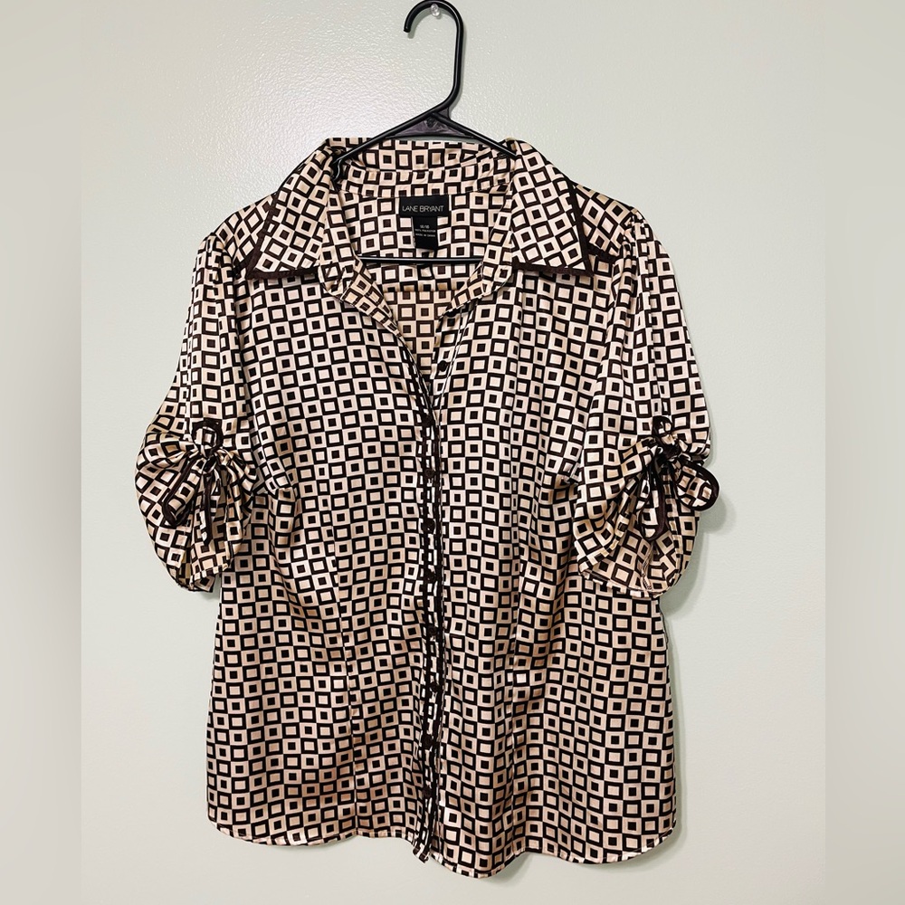 Lane Bryant  Geometric Print Blouse Size 14/16